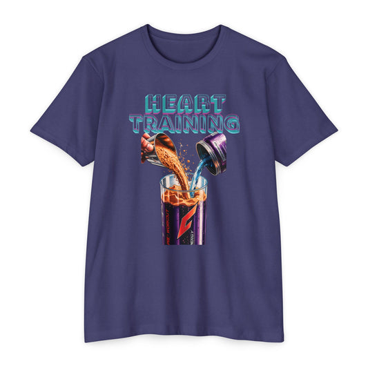 Heart Training Purple Unisex CVC Jersey T-Shirt