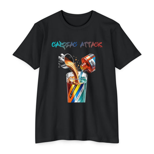 Cardiac Attack Rainbow Graphic Unisex T-Shirt
